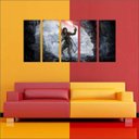 Ver imagem 5 de Quadro Decorativo Tomb Raider Games Jogos Quartos Salas Interiores Mosaico 5 Peças Com Moldura