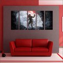 Ver imagem 2 de Quadro Decorativo Tomb Raider Games Jogos Quartos Salas Interiores Mosaico 5 Peças Com Moldura