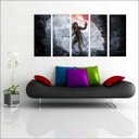 Ver imagem 1 de Quadro Decorativo Tomb Raider Games Jogos Quartos Salas Interiores Mosaico 5 Peças Com Moldura