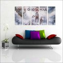 Ver imagem 1 de Quadro Decorativo God Of War Games Jogos Quartos Salas Interiores Mosaico 5 Peças Com Moldura