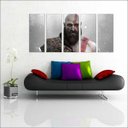Ver imagem 1 de Quadro Decorativo God Of War Games Jogos Quartos Salas Interiores Mosaico 5 Peças Com Moldura