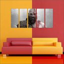 Ver imagem 2 de Quadro Decorativo God Of War Games Jogos Quartos Salas Interiores Mosaico 5 Peças Com Moldura