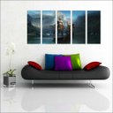 Ver imagem 1 de Quadro Decorativo God Of War Games Jogos Quartos Salas Interiores Mosaico 5 Peças Com Moldura