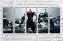 Ver imagem 4 de Quadro Decorativo God Of War Games Jogos Quartos Salas Interiores Mosaico 5 Peças Com Moldura