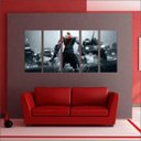 Ver imagem 1 de Quadro Decorativo God Of War Games Jogos Quartos Salas Interiores Mosaico 5 Peças Com Moldura