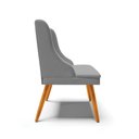Ver imagem 4 de Kit 2 Cadeiras Poltronas Decorativa Liz Linho - - Cinza A26