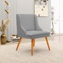Ver imagem 6 de Kit 2 Cadeiras Poltronas Decorativa Liz Linho - - Cinza A26