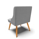Ver imagem 5 de Kit 2 Cadeiras Poltronas Decorativa Liz Linho - - Cinza A26