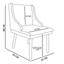 Ver imagem 6 de Kit 2 Cadeiras Poltronas Decorativa Liz Linho - - Preto A79