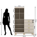 Ver imagem 6 de Cômoda Roupeiro Cristal Fendi - Vila Rica Móveis