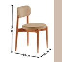 Ver imagem 3 de Sala de Jantar Mesa Ballare 120cm Tampo Redondo 4 Cadeiras Turim/imbuia Nat/cinam. Imbuia