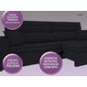 Sofá New Biondi 2,10M Retrátil e Reclinável Velosuede Preto - NetSofás - 6