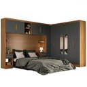 Ver imagem 5 de Guarda-roupa Modulado Soberano 11 Portas 5 Gavetas com Espelho Cinamomo/chumbo - Panorama Móveis