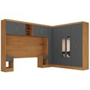 Ver imagem 3 de Guarda-roupa Modulado Soberano 11 Portas 5 Gavetas com Espelho Cinamomo/chumbo - Panorama Móveis