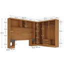 Ver imagem 4 de Guarda-roupa Modulado Soberano 11 Portas 5 Gavetas com Espelho Cinamomo/chumbo - Panorama Móveis