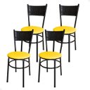Ver imagem 1 de Conjunto 4 Cadeiras para Cozinha Viena:amarelo