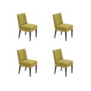 Ver imagem 1 de Kit 4 Cadeira de Jantar Germany Suede Mostarda Dominic Decor