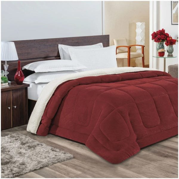 Coberdrom Everest Casal King é composto por 01 Peça - Vermelho - 1