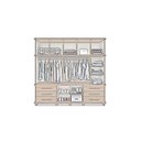 Ver imagem 3 de Guarda Roupa Londres Triplex Grande 5 Portas 6 Gavetas com Maleiro Luapa Móveis