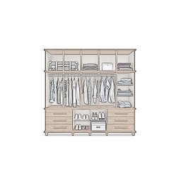 Guarda Roupa Londres Triplex Grande 5 Portas 6 Gavetas com Maleiro Luapa Móveis - 3