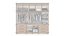 Ver imagem 3 de Guarda Roupa Londres Triplex Grande 5 Portas 6 Gavetas com Maleiro Luapa Móveis