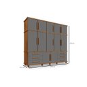 Ver imagem 4 de Guarda Roupa Londres Triplex Grande 5 Portas 6 Gavetas com Maleiro Luapa Móveis