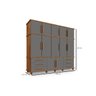 Guarda Roupa Londres Triplex Grande 5 Portas 6 Gavetas com Maleiro Luapa Móveis - 4