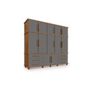 Ver imagem 1 de Guarda Roupa Londres Triplex Grande 5 Portas 6 Gavetas com Maleiro Luapa Móveis