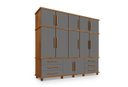 Ver imagem 1 de Guarda Roupa Londres Triplex Grande 5 Portas 6 Gavetas com Maleiro Luapa Móveis