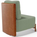 Ver imagem 5 de Poltrona Decorativa Living Pés Madeira Hungria L02 Couríssimo Camel Bouclê Oliva - Lyam