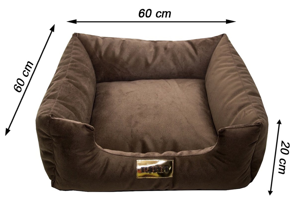 Cama Quadrada para Cachorro ou Gatos Super Luxo Luppet Marrom - G - 5