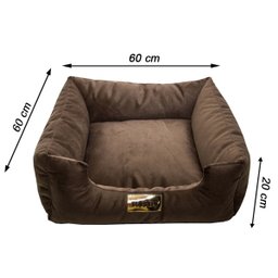 Cama Quadrada para Cachorro ou Gatos Super Luxo Luppet Marrom - G - 5