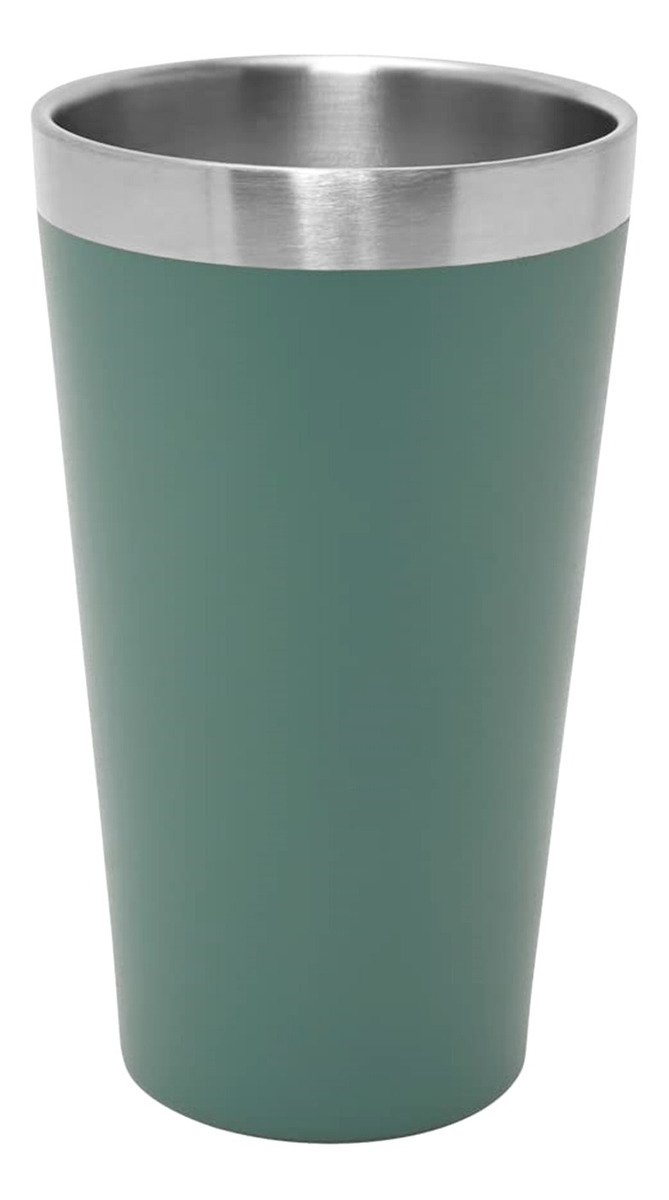 Copo Térmico de 470ML Inox bebidas Quentes e Frias - Verde - 3