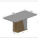 Ver imagem 3 de Conjunto Mesa com 6 Cadeiras Harmonia Marrom/Carvalho/Fendi