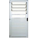 Ver imagem 1 de Porta de Alumínio Branco de Cozinha Basculante 210 x 80 Direita Linha 25