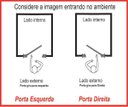 Ver imagem 2 de Porta de Alumínio Branco Social com Postigo 210 x 80 Linha 25 Esquerda