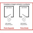 Ver imagem 2 de Porta de Alumínio Branco Social com Postigo 210 x 80 Linha 25 Esquerda