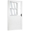 Ver imagem 1 de Porta de Alumínio Branco Social com Postigo 210 x 80 Linha 25 Esquerda