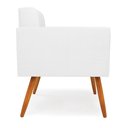 Ver imagem 4 de Poltrona Elisa Corino Pés Palito Castanho - D'Rossi DRossi Branco