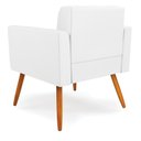 Ver imagem 5 de Poltrona Elisa Corino Pés Palito Castanho - D'Rossi DRossi Branco