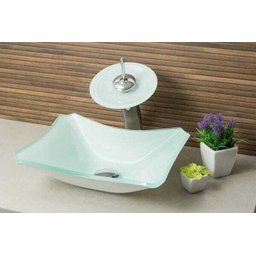 Cuba de Vidro Modelo Retrô - 38 x 32 x 11 cm - Branco - 6