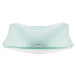 Cuba de Vidro Modelo Retrô - 38 x 32 x 11 cm - Branco - 1