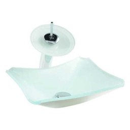 Cuba de Vidro Modelo Retrô - 38 x 32 x 11 cm - Branco - 3