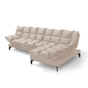 Ver imagem 2 de Sofá de Canto com Chaise Luxor Tecido Veludo Luxor Bege