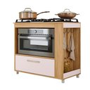 Ver imagem 4 de Balcão Cozinha para Cooktop 4 e 5 Bocas com Espaço para Forno Moderno com Gaveta
