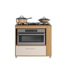 Ver imagem 5 de Balcão Cozinha para Cooktop 4 e 5 Bocas com Espaço para Forno 1 Gaveta Ganchos Organizadores Moderno