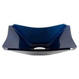 Cuba de Vidro Modelo Retrô - 38 x 32 x 11 cm - Azul escuro - 1