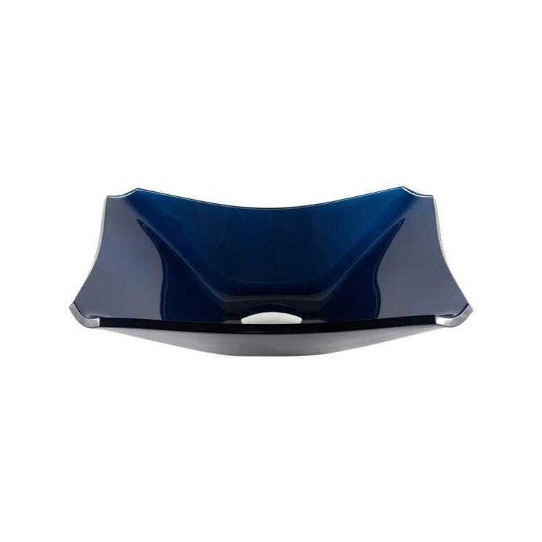 Cuba de Vidro Modelo Retrô - 38 x 32 x 11 cm - Azul escuro Cuba de Vidro Modelo Retrô - 38 x 32 x 11 cm - Azul escuro