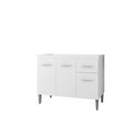 Ver imagem 2 de Balcão Gabinete Paris 100cm 3 Portas 1 Gaveta S/tampo Lar Doce Lar Móveis