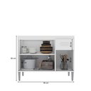 Ver imagem 3 de Balcão Gabinete Paris 100cm 3 Portas 1 Gaveta S/tampo Lar Doce Lar Móveis